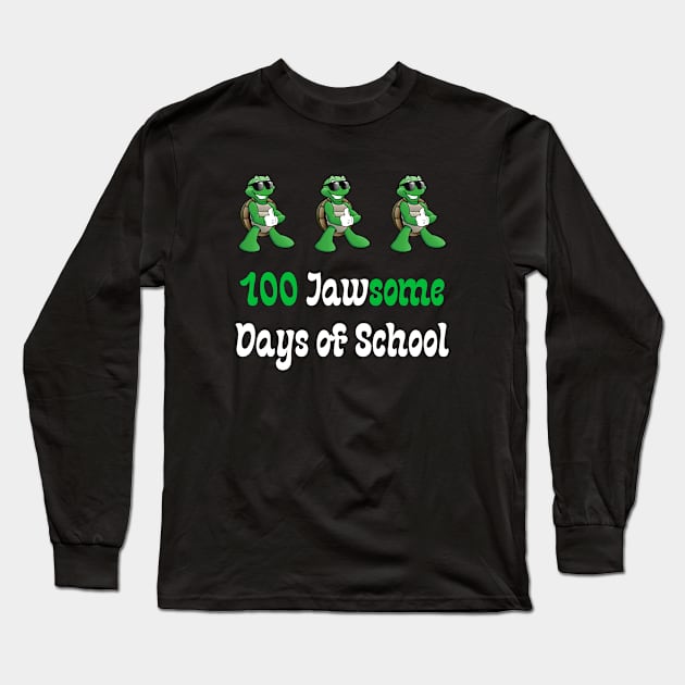 100 Jawsome Days of School Long Sleeve T-Shirt by Teeport